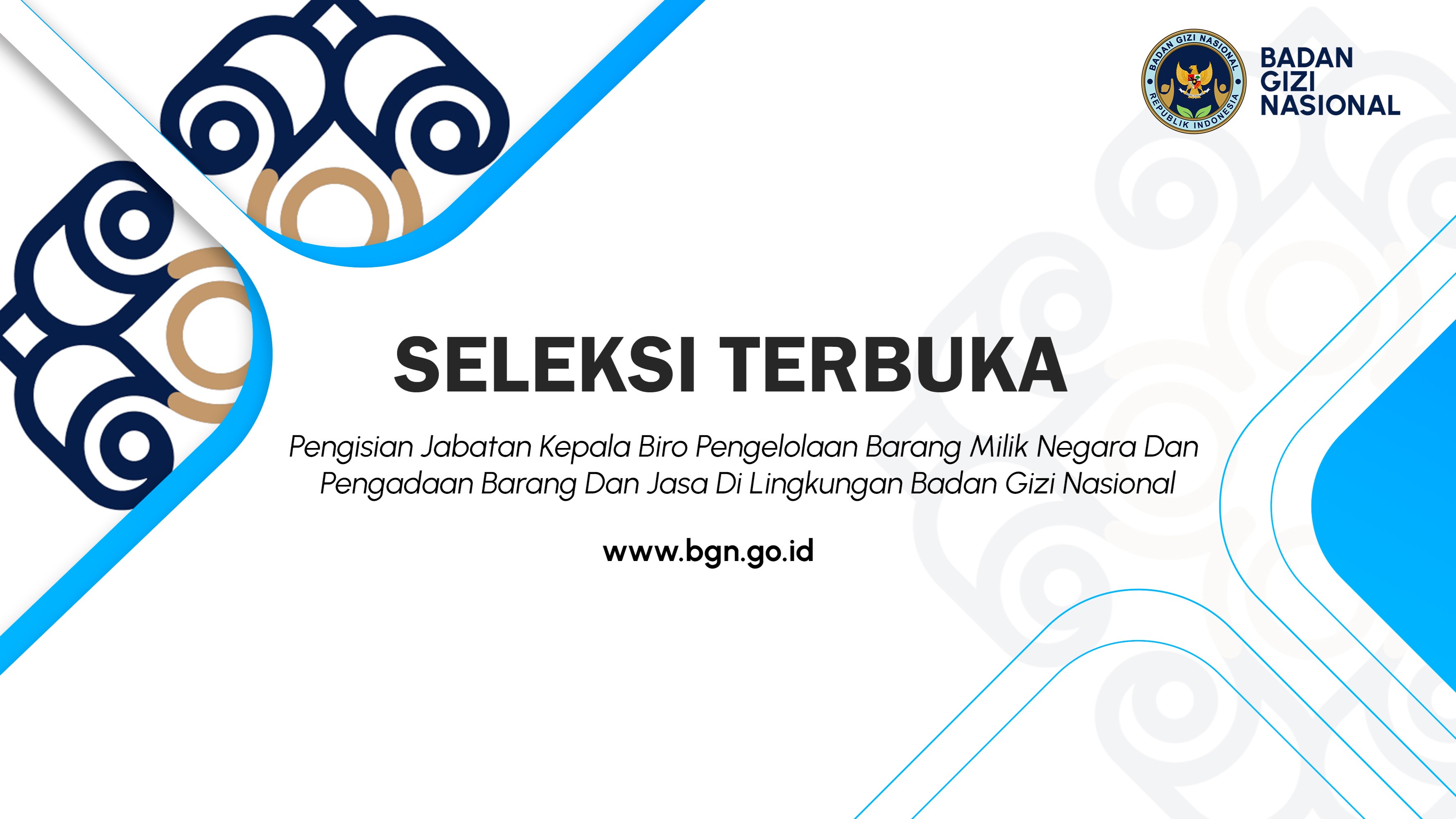 Seleksi Terbuka Pengisian Jabatan Kepala Biro Pengelolaan Barang Milik Negara Dan Pengadaan Barang Dan Jasa Di Lingkungan Badan Gizi Nasional Batang Hari